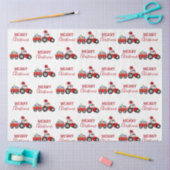 Rood kersttractor Boerderij Tissuepapier (Craft)