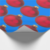 Rood kerstvakantieverval cadeaupapier (Hoek)