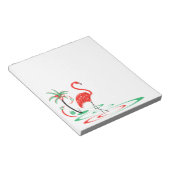 Rood kerstvierkant notitieblok (Schuin)