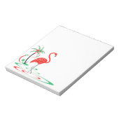 Rood kerstvierkant notitieblok (Linkerzijde)