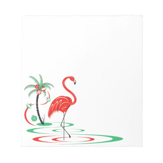 Rood kerstvierkant notitieblok (Voorkant)
