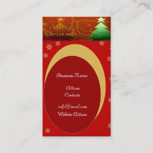 Rood kerstVisitekaartje Visitekaartje