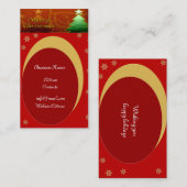 Rood kerstVisitekaartje Visitekaartje (Voorkant / Achterkant)