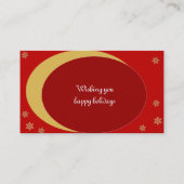 Rood kerstVisitekaartje Visitekaartje (Achterkant)