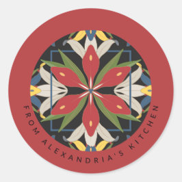 Rood keuken tegeldesign | Vanuit de keuken van Ronde Sticker