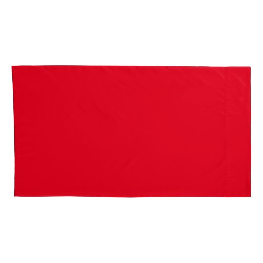 Rood King Size Kussen Hoesje Paar Kussensloop (Achterkant-Rechts)