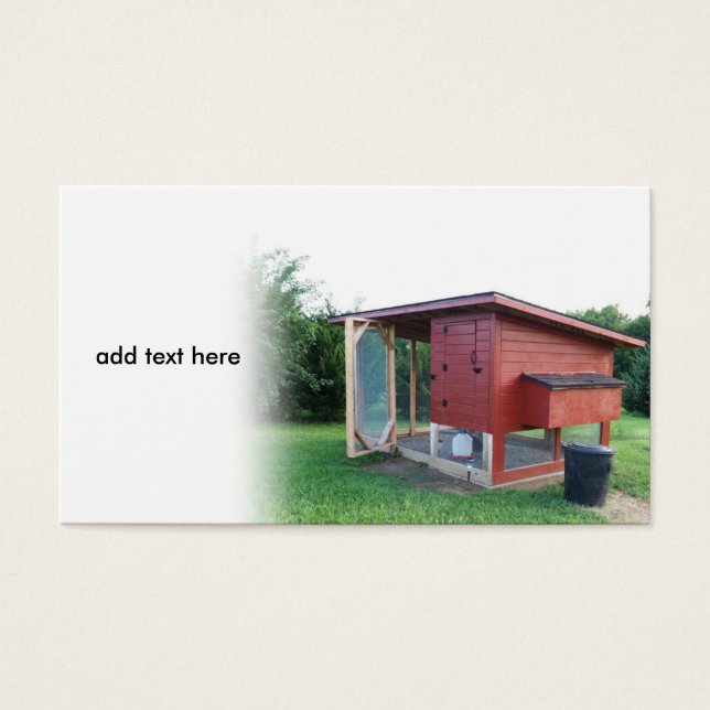 rood kippenhok visitekaartje (Voorkant)