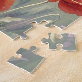 Rood Klapperveld Bloemenweide Legpuzzel (Zijkant)