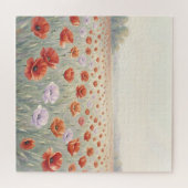 Rood Klapperveld Bloemenweide Legpuzzel (Horizontaal)