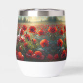 rood klaproos veld op een zomerdag (Achterkant)