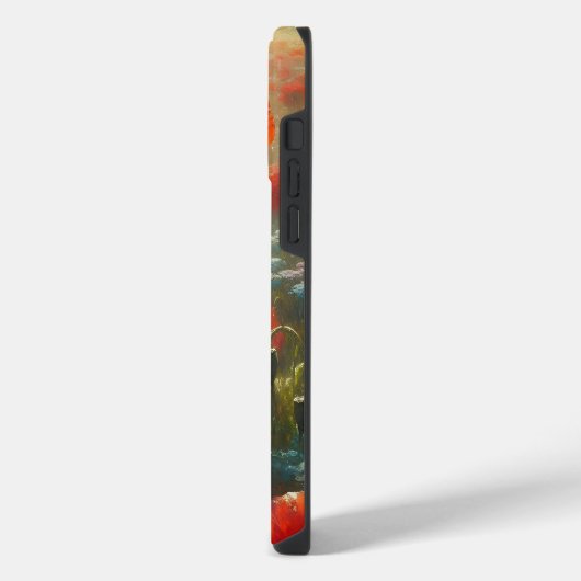 rood klaproos veld op een zomerdag iPhone hoesje (Linkerkant)