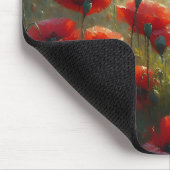 rood klaproos veld op een zomerdag muismat (Hoek)