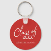 Rood - Klas van ADD YOUR YEAR Afstudeerfeest Sleutelhanger (Voorkant)