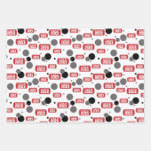 Rood "Klasse" Label en Stippen patroon Inpakpapier Vel (Voorkant)