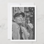 Rood Klassiek Antiek Kar Mannelijke Foto Birthday Kaart (Achterkant)