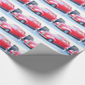 Rood klassiek verpakkingspapier voor auto's cadeaupapier (Hoek)