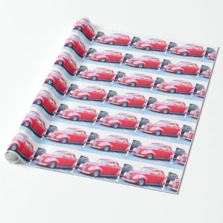 Rood klassiek verpakkingspapier voor auto's cadeaupapier