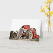 Rood  Klassiek Wenskaart van de Verzameling van de Kaart (Gele Bloem)