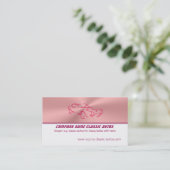 Rood Klassieke sjabloon - Roos Roze en Wit Visitekaartje (Staand voorkant)