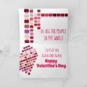 Rood kleurenpalet, hartvormige rode tinten feestdagen kaart (Binnen)