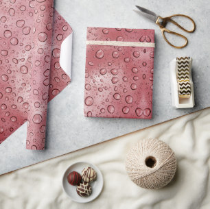 Rood kleurwater Drip Let op Fun Cadeaupapier