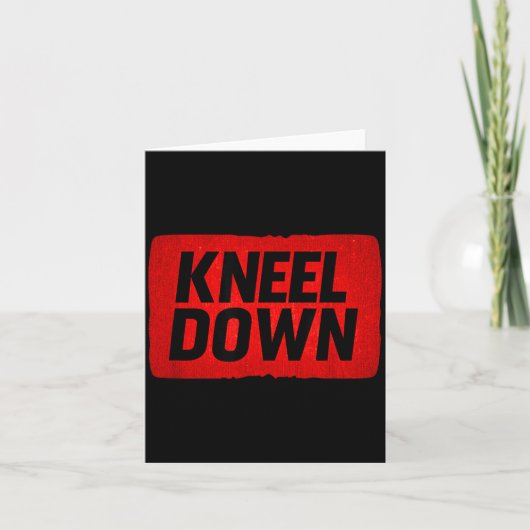 Rood kniel neer embleem kaart (Voorkant)