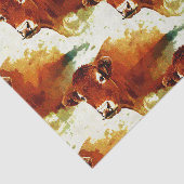 Rood koeienschilderen tissuepapier (Detail)