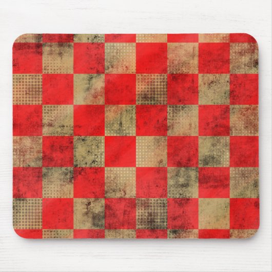 Rood  koel schaken muismat (Voorkant)