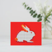 "rood konijn" digitaal het schilderen Briefkaart (Staand voorkant)