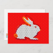 "rood konijn" digitaal het schilderen Briefkaart (Voorkant / Achterkant)