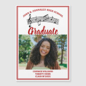 Rood Koor Foto High School Afstuderen Magnet Kaart (Voorkant)