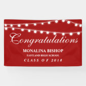 Rood | Koord van hooglichten Afstuderen Spandoek (Horizontaal)