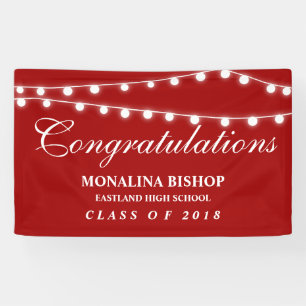 Rood   Koord van hooglichten Afstuderen Spandoek