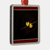 Rood koord van Vate Metalen Ornament (Rechts)