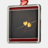 Rood koord van Vate Metalen Ornament (Links)
