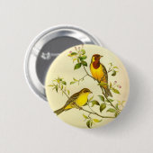 Rood-kopBunting Emberiza-bruneps Ronde Button 5,7 Cm (Voorkant /achterkant)