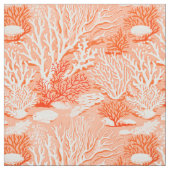 Rood koraal monochromatisch stof (Swatch)