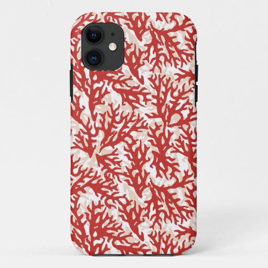 Rood Koraal Patroon 2 Case-Mate iPhone Case (Achterkant)