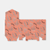 Rood koraalpatroon Nautical Weddenbox Bedankdoosjes (Uitgevouwen)