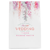 Rood koraalroze bloemen voor cadeautas (Voorkant)