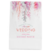 Rood koraalroze bloemen voor cadeautas (Achterkant)