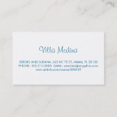 Rood koraalstrand Visitekaartje (Achterkant)