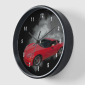 Rood korvet met grijze, verwijderbare achtergrond  (Hoek)