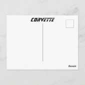 Rood korvet met grijze, verwijderbare achtergrond  briefkaart (Achterkant)