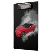 Rood korvet met grijze, verwijderbare achtergrond  klembord (Links)