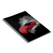 Rood korvet met grijze, verwijderbare achtergrond notitieboek (Rechterzijde)