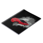 Rood korvet met grijze, verwijderbare achtergrond notitieboek (Linkerzijde)