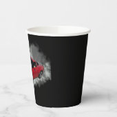 Rood korvet met grijze, verwijderbare achtergrond papieren bekers (Links)