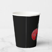 Rood korvet met grijze, verwijderbare achtergrond papieren bekers (Rechts)