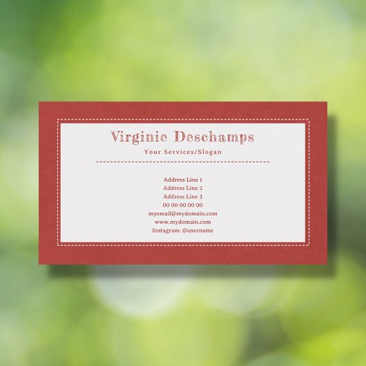 Rood Kraft en roest minimalistisch Visitekaartje